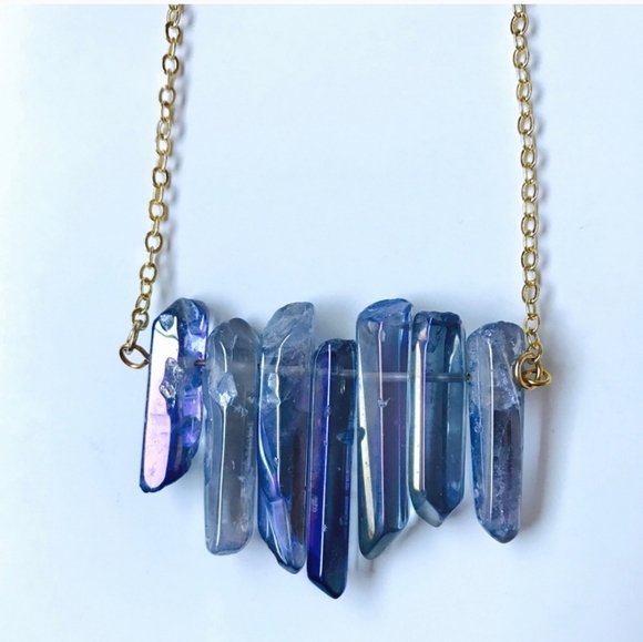 Bondhu Jewelry - ✨️Purple rainbow 🌈 aura quartz Bondhu necklace rare hard to find✨️